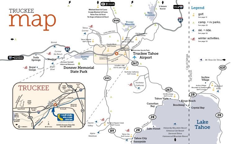 Truckee region map