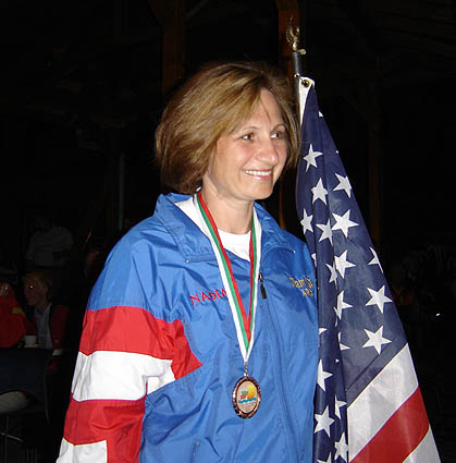 Nadia on podium